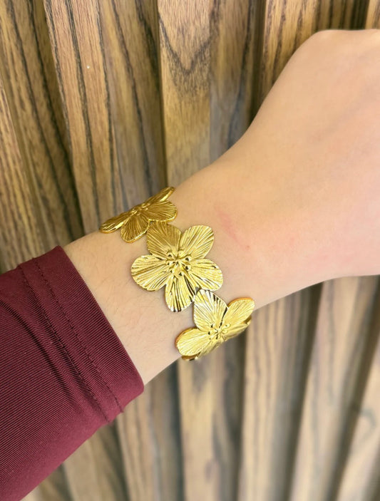 Pulsera grande flor 5 petalos
