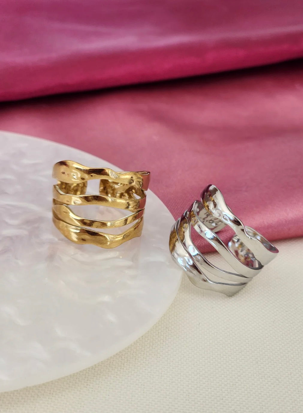 Anillo 4 lineas irregulares