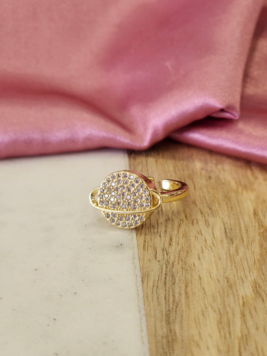 Anillo Saturno zirconia