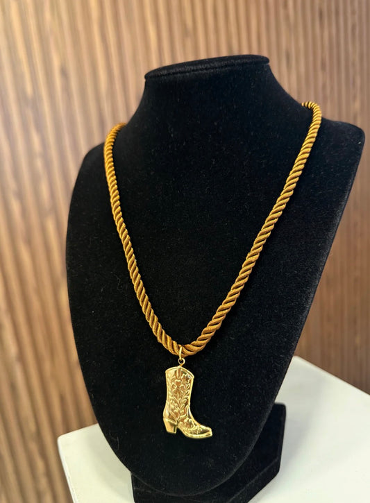 Collar bota cordon trenzado