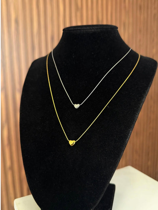 Collar chapa lisa corazon