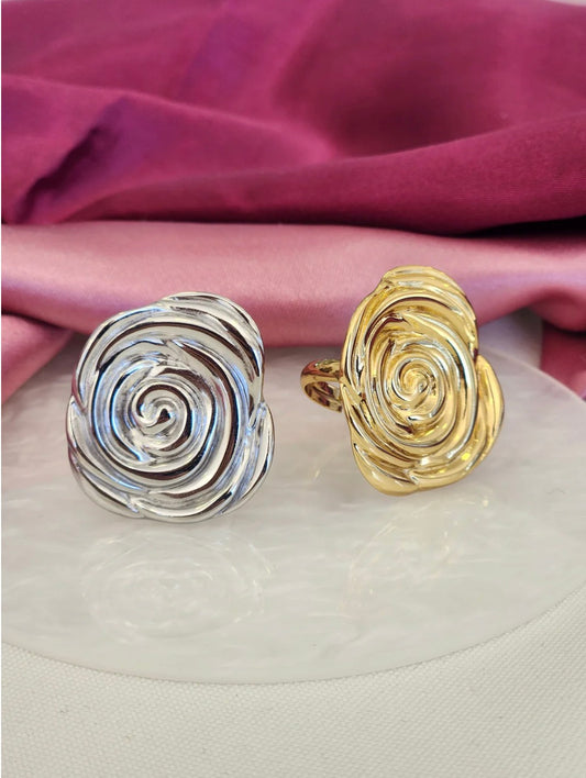 Anillo rosas planas